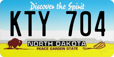 ND license plate KTY704
