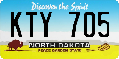 ND license plate KTY705