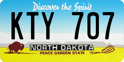 ND license plate KTY707