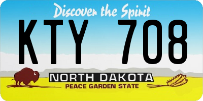 ND license plate KTY708