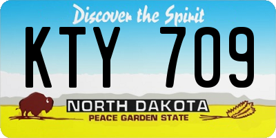 ND license plate KTY709