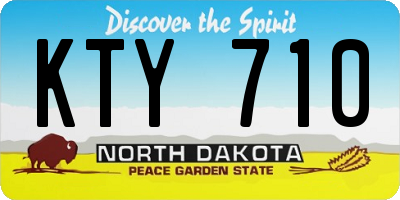 ND license plate KTY710