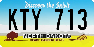 ND license plate KTY713