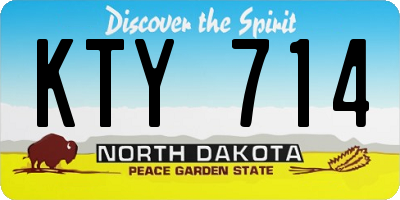ND license plate KTY714