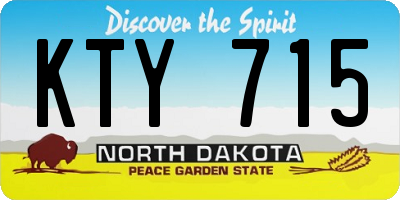 ND license plate KTY715