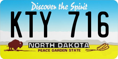 ND license plate KTY716