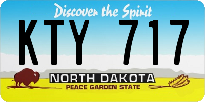 ND license plate KTY717