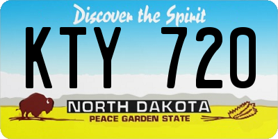 ND license plate KTY720