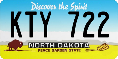 ND license plate KTY722