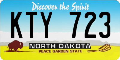 ND license plate KTY723