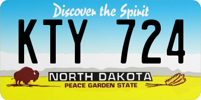 ND license plate KTY724