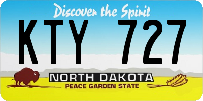 ND license plate KTY727