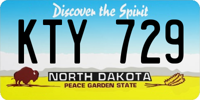 ND license plate KTY729