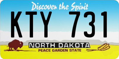 ND license plate KTY731