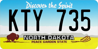 ND license plate KTY735