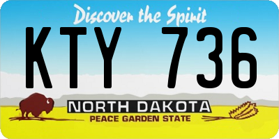ND license plate KTY736