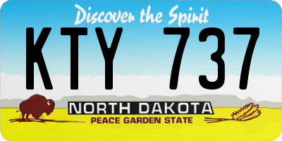 ND license plate KTY737