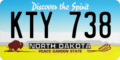 ND license plate KTY738
