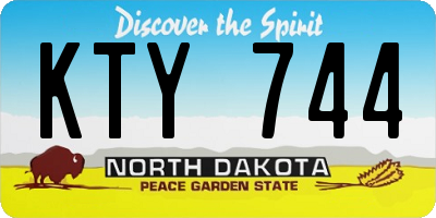 ND license plate KTY744