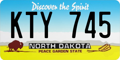 ND license plate KTY745