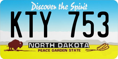 ND license plate KTY753