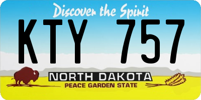 ND license plate KTY757