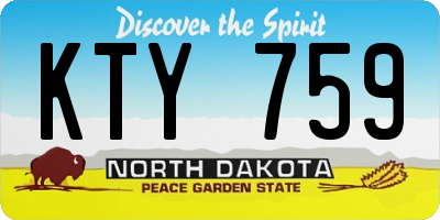 ND license plate KTY759