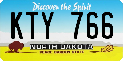 ND license plate KTY766
