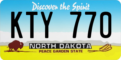 ND license plate KTY770