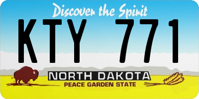 ND license plate KTY771