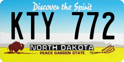 ND license plate KTY772