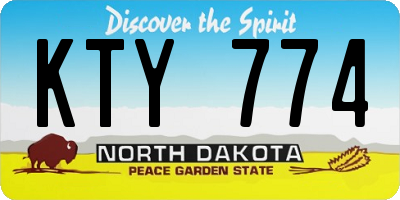 ND license plate KTY774