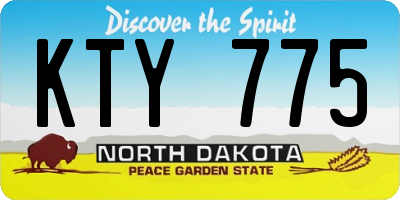 ND license plate KTY775