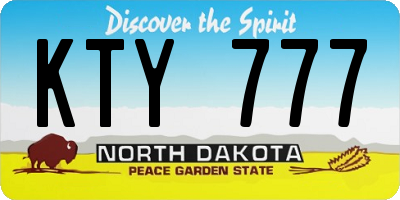 ND license plate KTY777