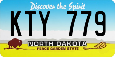 ND license plate KTY779