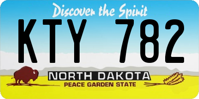 ND license plate KTY782