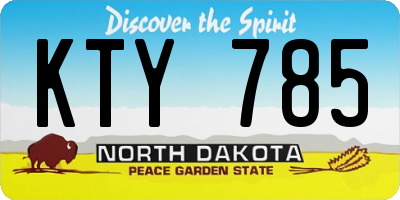 ND license plate KTY785
