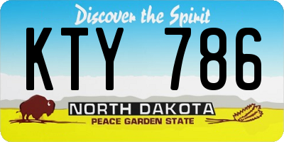 ND license plate KTY786