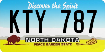 ND license plate KTY787
