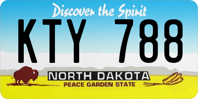 ND license plate KTY788