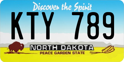 ND license plate KTY789