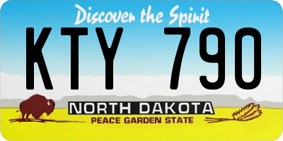 ND license plate KTY790