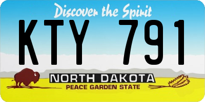 ND license plate KTY791