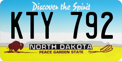 ND license plate KTY792