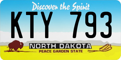 ND license plate KTY793