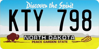 ND license plate KTY798