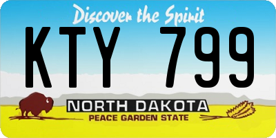 ND license plate KTY799