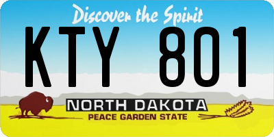 ND license plate KTY801