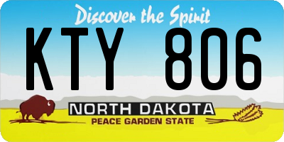ND license plate KTY806