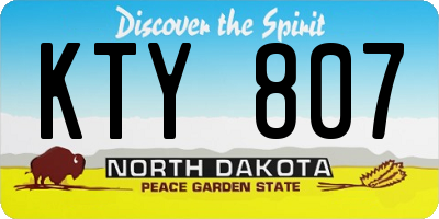 ND license plate KTY807